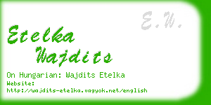 etelka wajdits business card